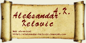 Aleksandar Kelović vizit kartica